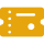 A yellow icon of a ticket