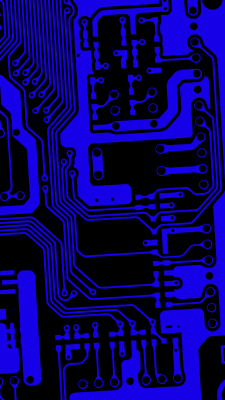 A dark blue circuit board