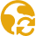 A yellow icon of the earth with a refresh symbol beside it