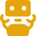 A yellow icon of a robot