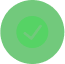 An icon of a green checkmark