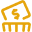A yellow icon of a dollar bill being saved
